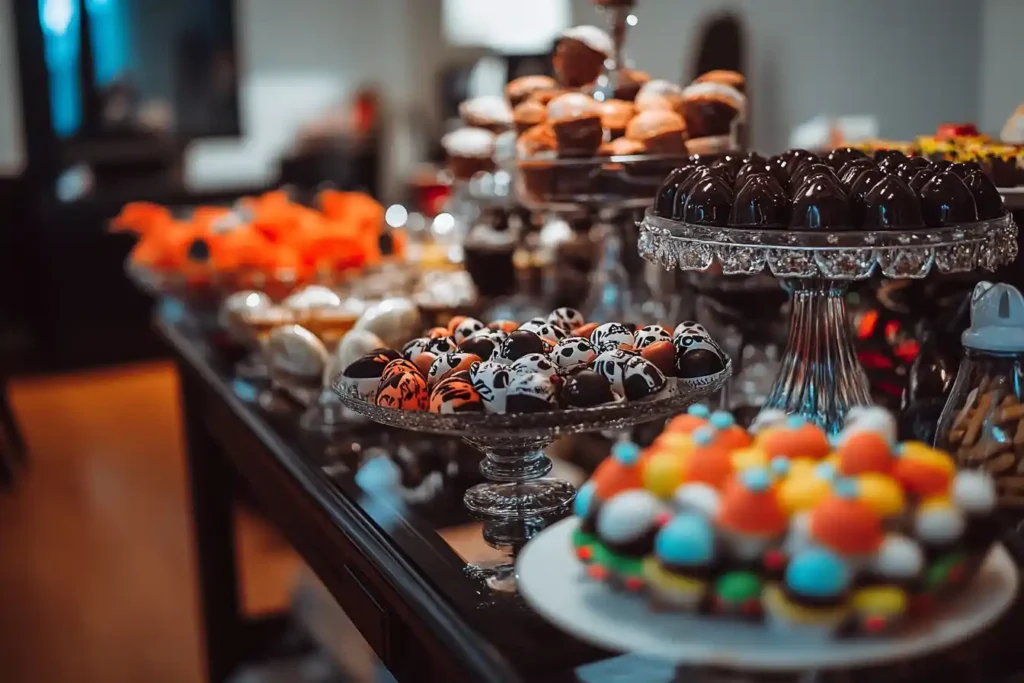 Traditional candy snacks during a celebration